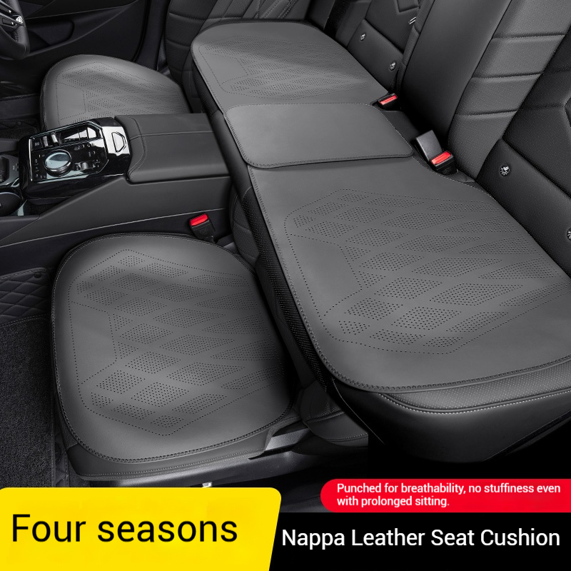Leather Car Seat Cover - Almofada de assento ventilada de couro