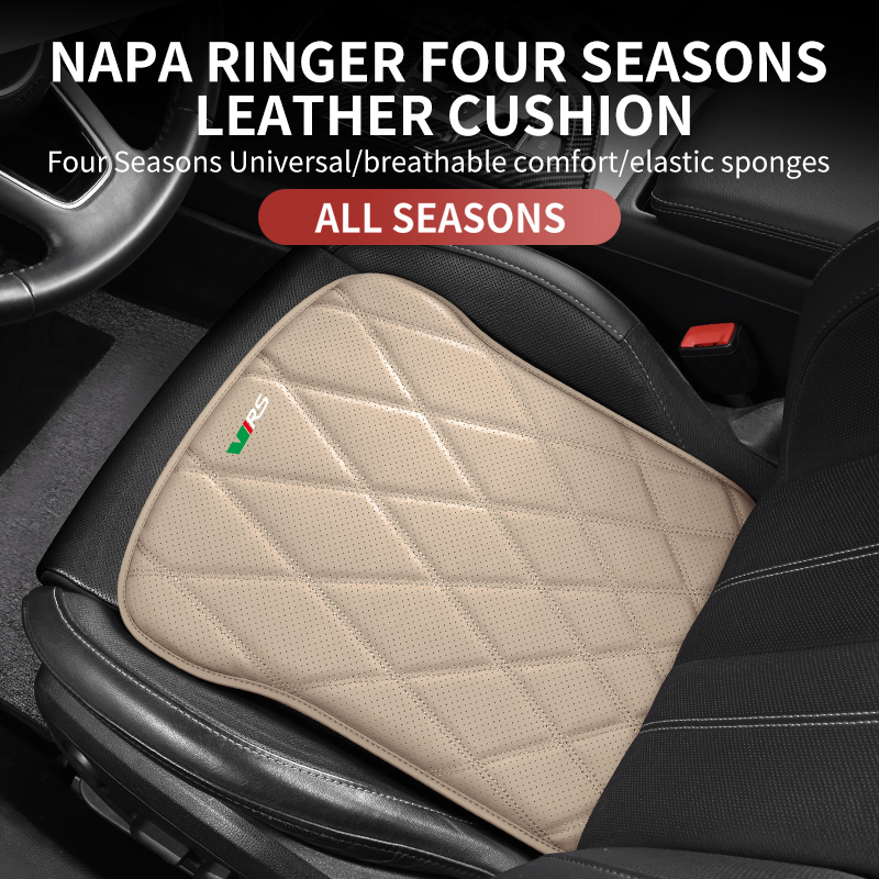 Leather Car Seat Cover - Almofada de couro genuíno para assento
