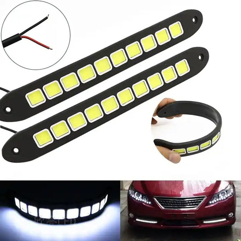 Car Accessories For Road Trip - 1/2 pçs drl cob carro led