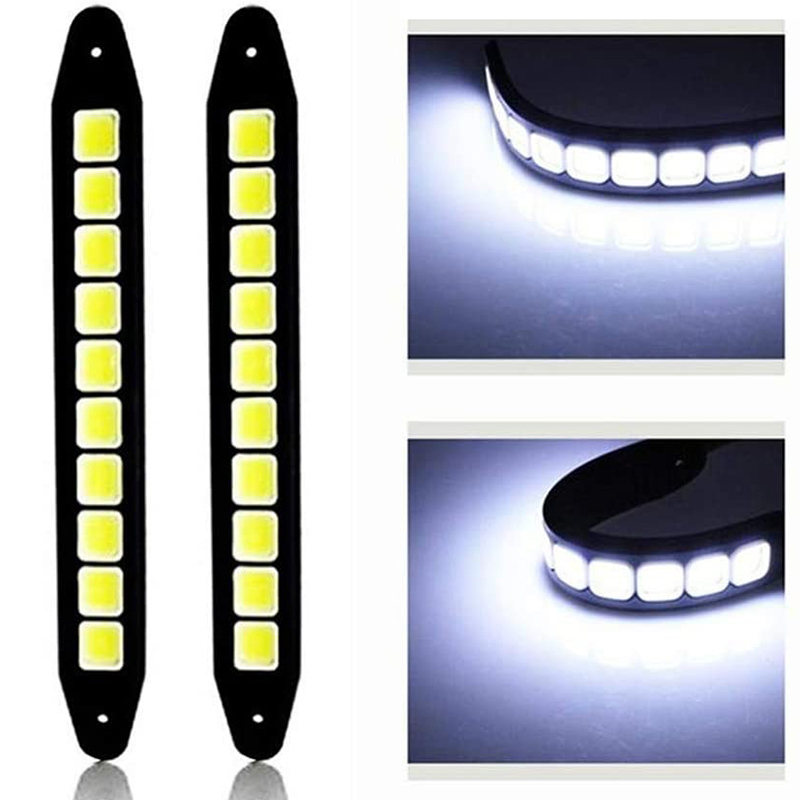 1/2 pçs drl cob carro led luz  - Car Accessories For Road Trip avaliação e preço