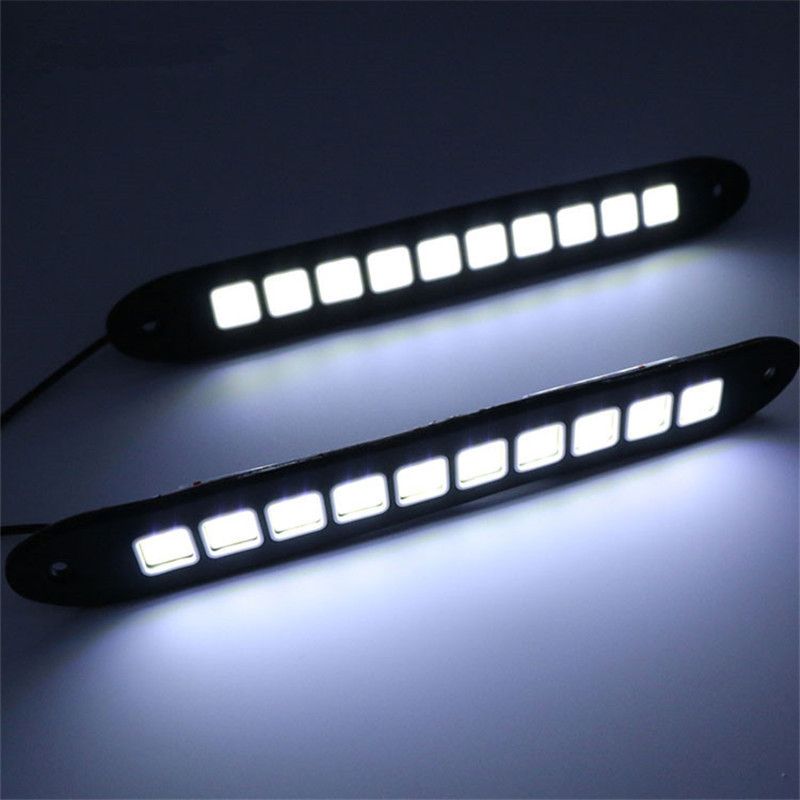 1/2 pçs drl cob carro led luz  - Car Accessories For Road Trip avaliação e preço