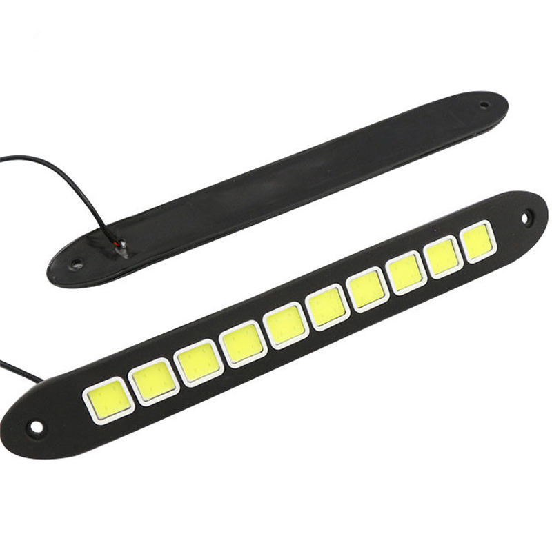 1/2 pçs drl cob carro led luz  - Car Accessories For Road Trip avaliação e preço