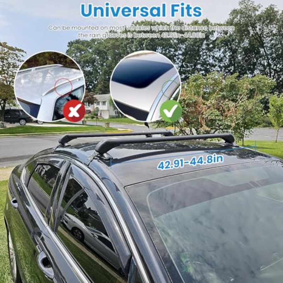 Barras Transversais Ajustáveis - Car Roof Rack Cross Bar avaliação e preço
